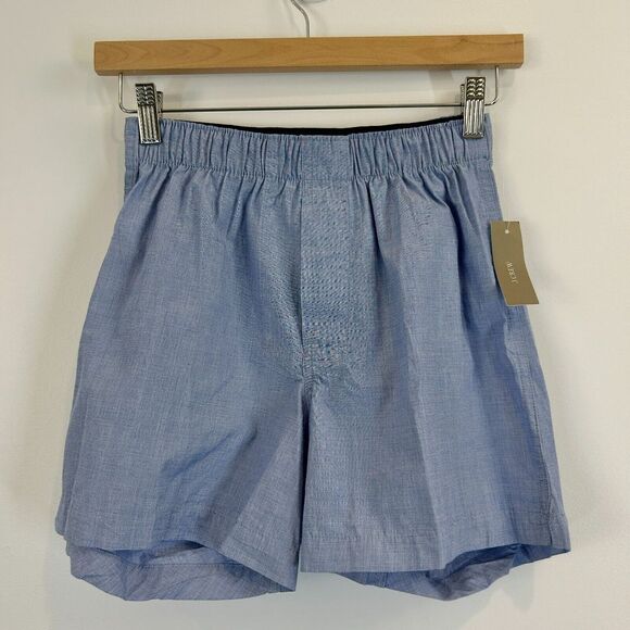 J Crew Boxer Shorts Mens XS Blue Patterned Elastic‎ Waist Breathable Comfortable - Picture 1 of 13